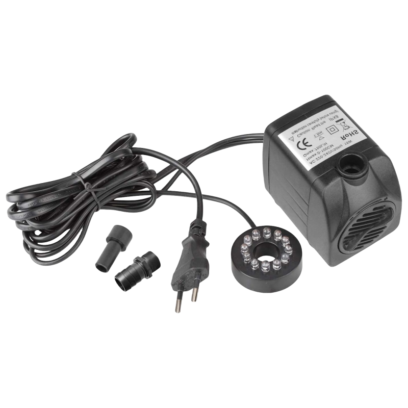 JUYANG Wholesale High Quality Aquarium Submersible Fountain Water Pump Adjustable Mini Fountain Pump with Led Light