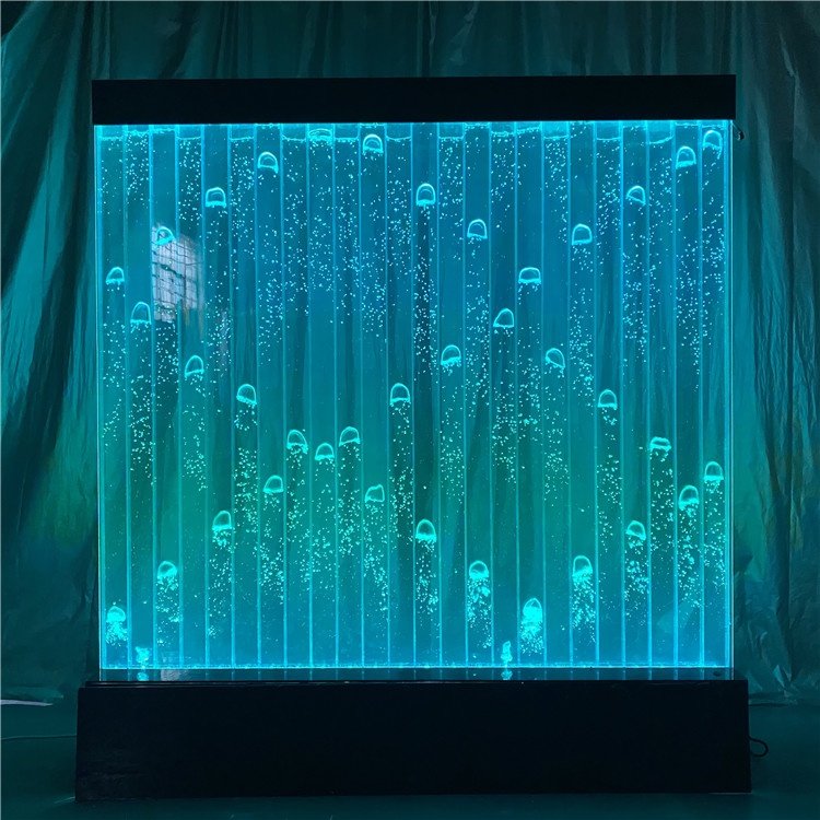 Customized programmable water bubble wall acrylic aquarium used for room divider