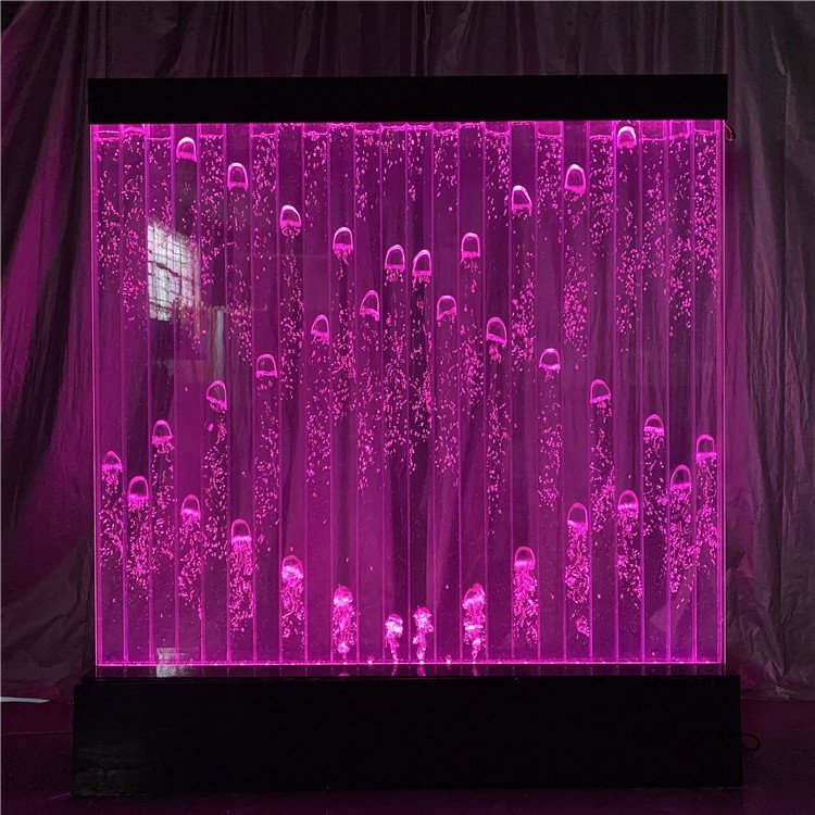 Customized programmable water bubble wall acrylic aquarium used for room divider