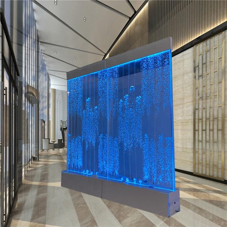 Customized programmable water bubble wall acrylic aquarium used for room divider