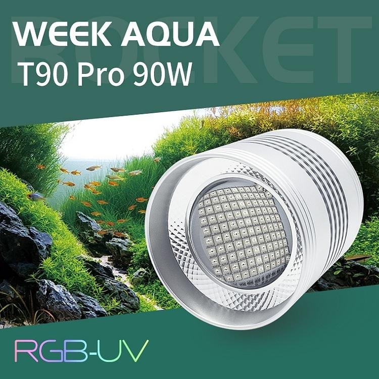 WEEK AQUA APP Aquarium Dimmable LED Lighting Full Spectrum Timing Freshwater Aquatic Plant Light