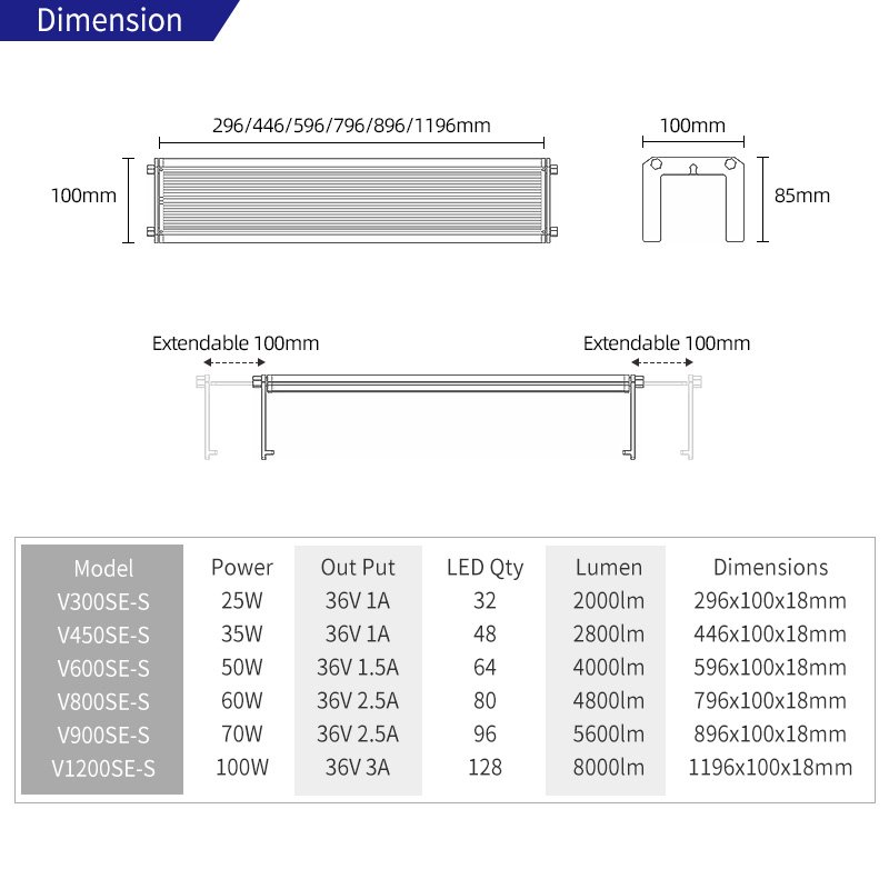 WEEKAQUA V900K WRGB RTS led aquarium light with Cycle timer dimming aquarium light for acquario