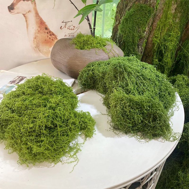 Artificial Moss Lawn Grass Plant Decoration Landscape Bonsai Paving Simulated Carpet Dark Green Moss Turf Grass