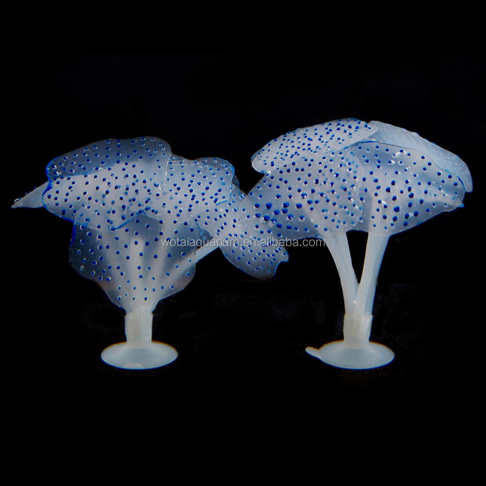 Artificial Aquatic Coral - Fish Tank Decor Aquarium Decoration Ornament Glowing Effect silicone - Starlight Feather Coral Pink