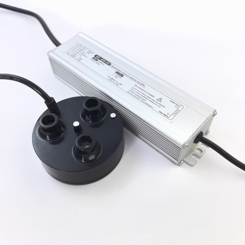 Hot Sale 3 heads plastic Industrial Ultrasonic Humidifier Fogger Mist Maker with Led Lights for Garden Pond Landscape