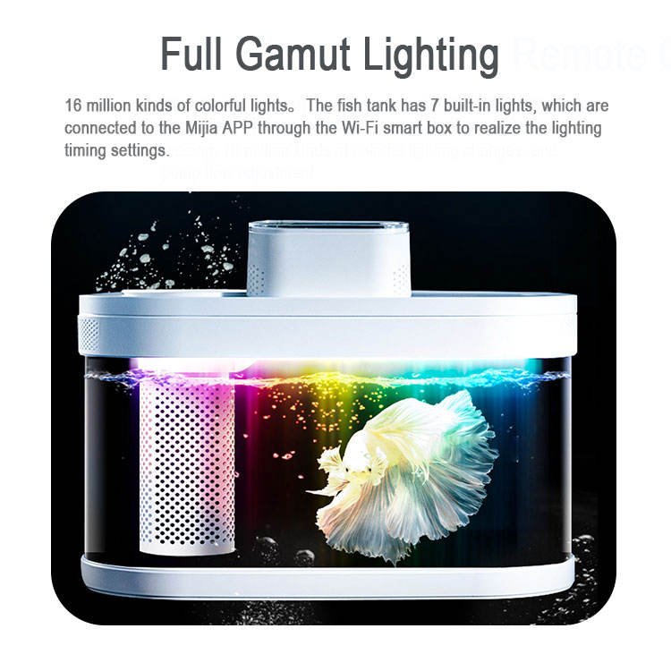 USB Mini Fish Tank with Automatic LED Lighting Aquariums Desktop Fish Tank