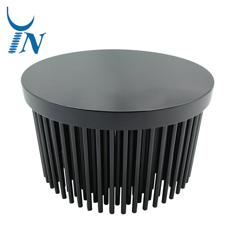 OEM PCB LED Cooling Stamping Pin Fin Aluminum Cold Forging Heat Sink Round Shape Radiator Cold Forged Heat Sink