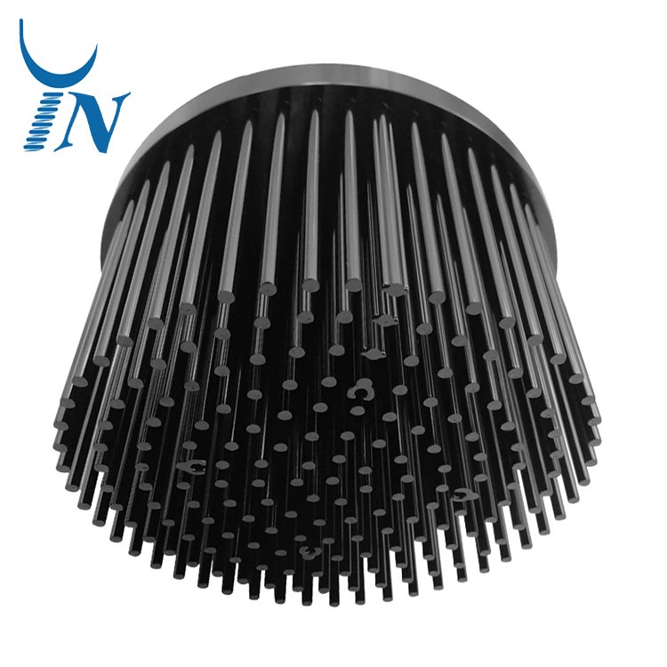 OEM PCB LED Cooling Stamping Pin Fin Aluminum Cold Forging Heat Sink Round Shape Radiator Cold Forged Heat Sink