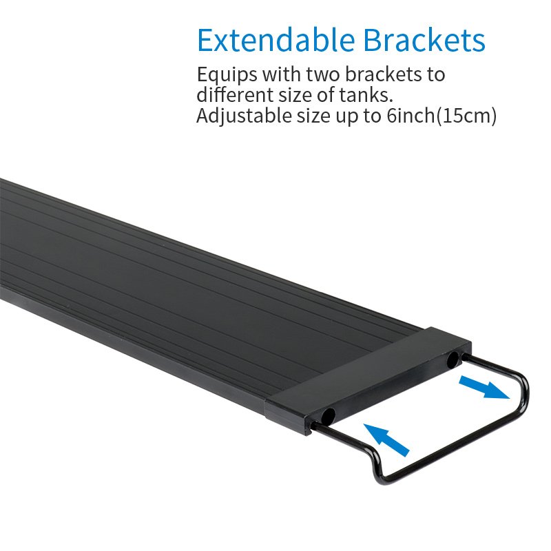 Heto Aluminum Alloy Shell ,Extendable Remote controller Freshwater fish tank planted aquarium lights for live plant tank
