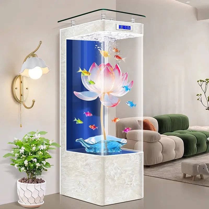 Hot sale acrylic fish tank standing against the wall,Clear aquarium tank, betta tank