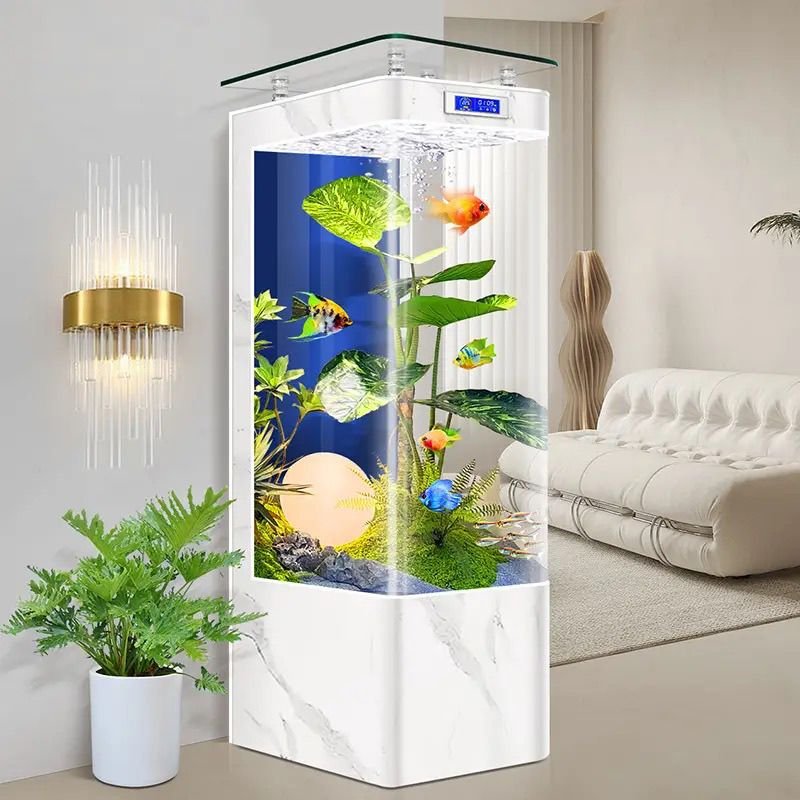 Hot sale acrylic fish tank standing against the wall,Clear aquarium tank, betta tank