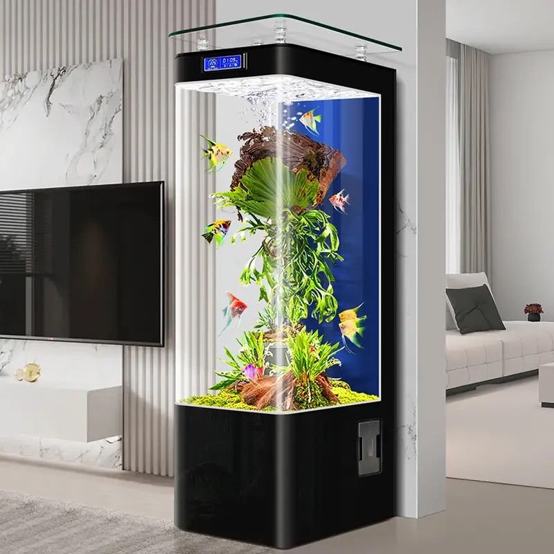Hot sale acrylic fish tank standing against the wall,Clear aquarium tank, betta tank