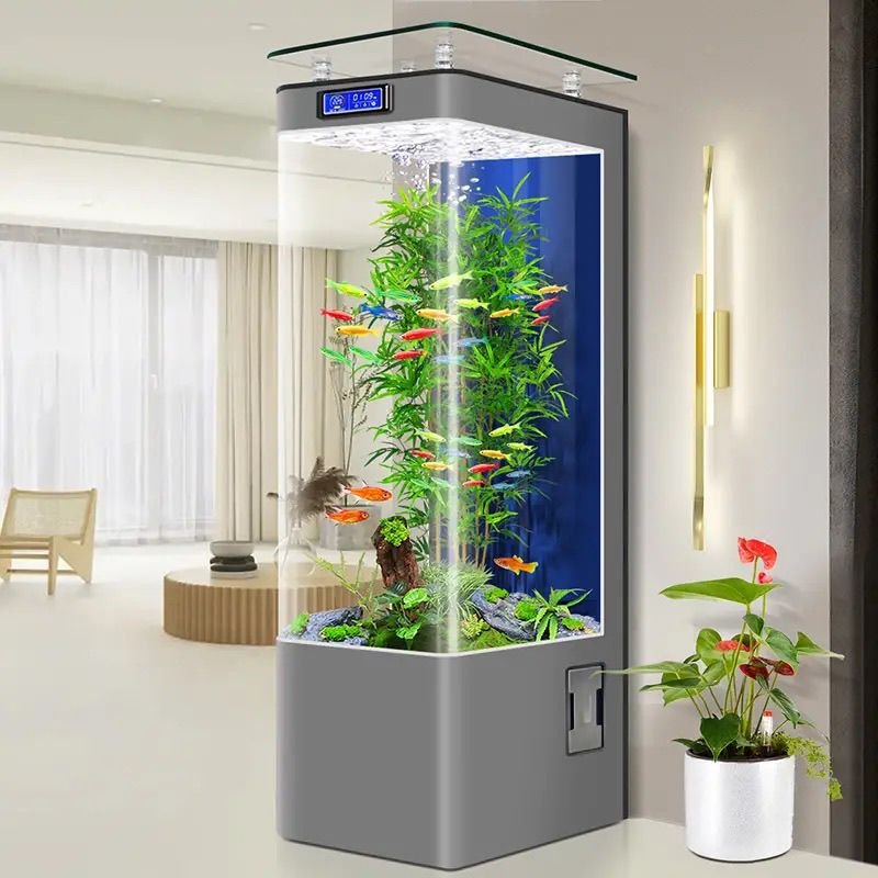 Hot sale acrylic fish tank standing against the wall,Clear aquarium tank, betta tank