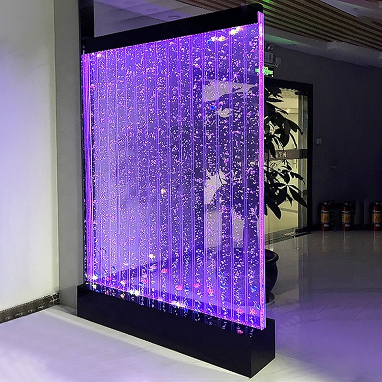 night club wall decor LED lighting dancing water bubble wall shelf with wine rack bar led bubble feature divider partition wal