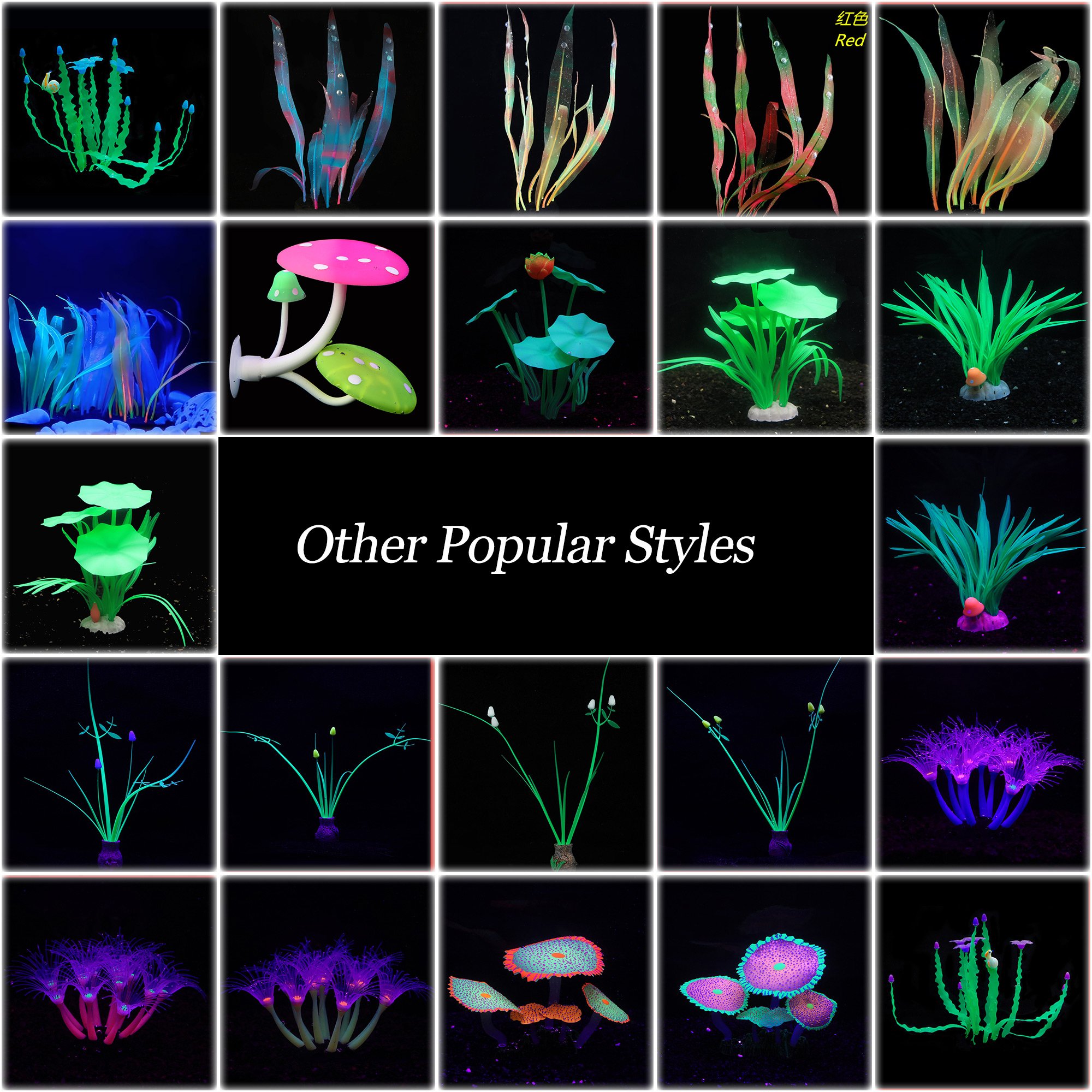 Wholesale Silicone Aquatic Plants Fish Tank Decor Supplies Aquarium Accessories Decorations