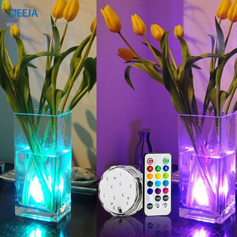 IP68 Waterproof Submersible LED Lights with Remote Color changing Hookah Shisha Light Base for Aquarium Pumpkin Bucket and pool