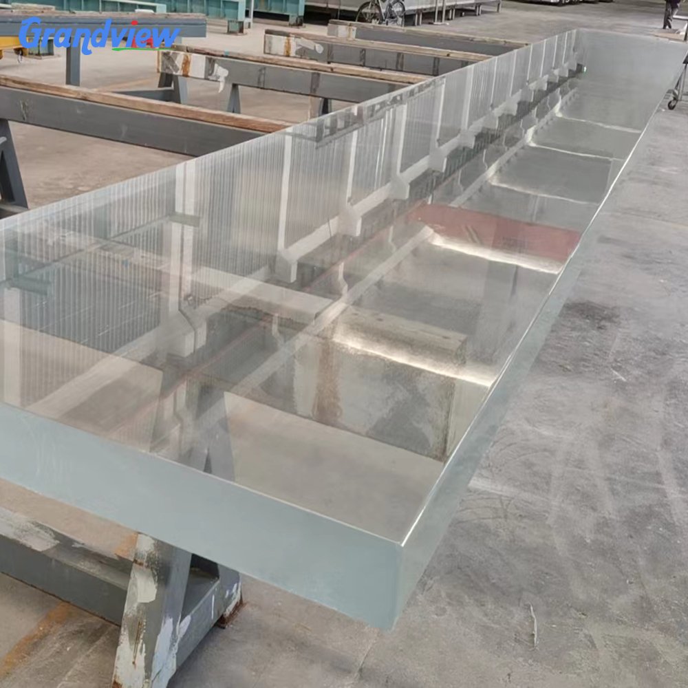 Grandview High Quality Clear Thick Anti-uv Plexiglass Panel Curved Swimming Pool Acrylic Wall