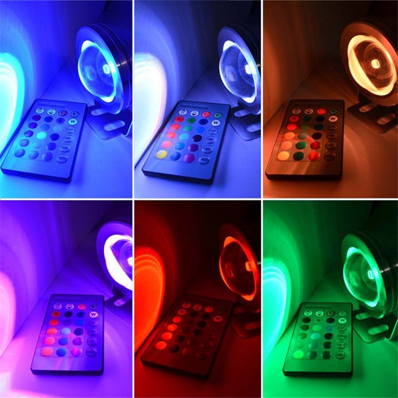 Waterproof RGB Underwater Fountain Pool Pond Aquarium Spotlight Bulb Lamp Outdoor Garden LED Flood Light