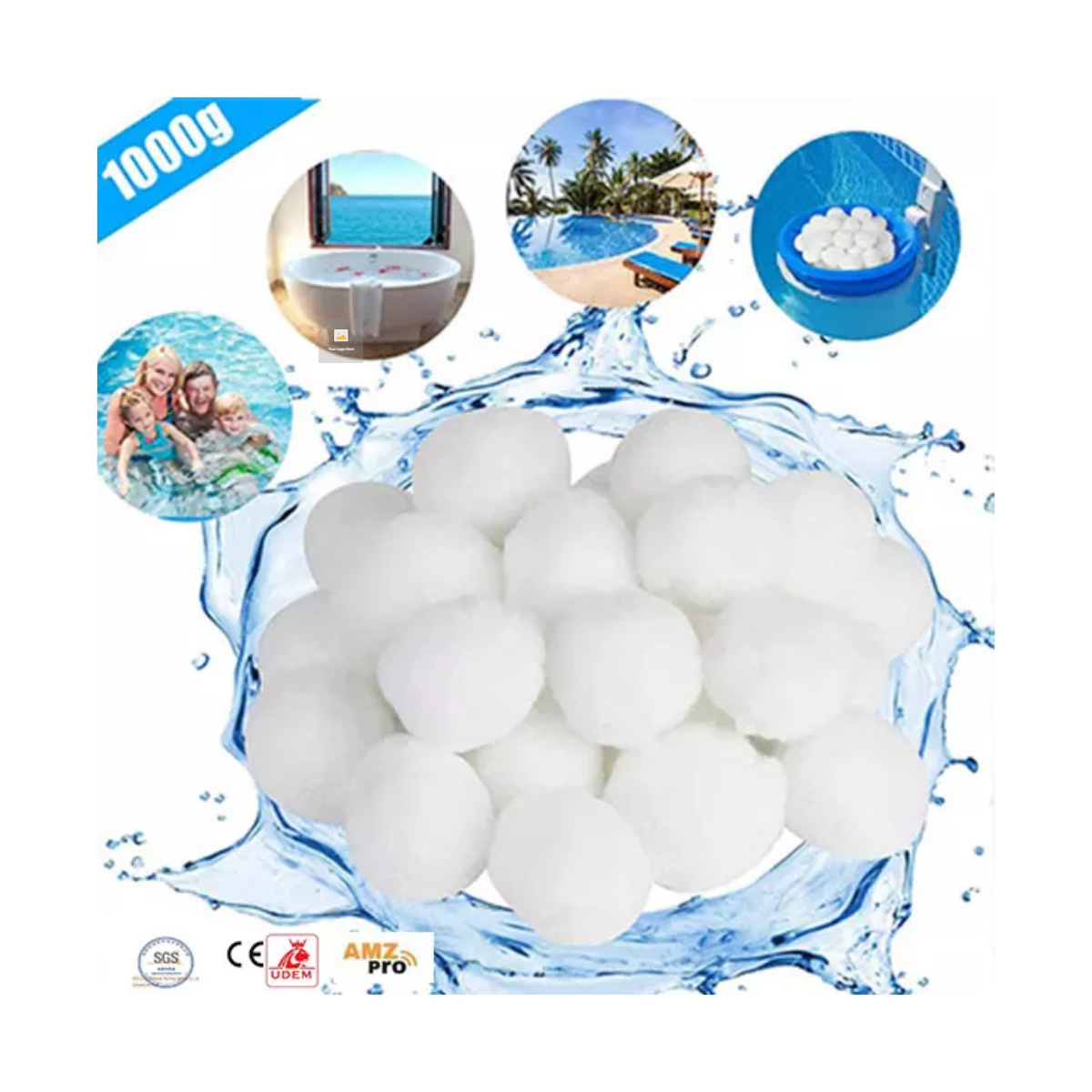 Lvyuan 700g Replace Sand Polyester Fiber Pool Filter Balls For Pool Water Filtration Bio Ball Filter Media