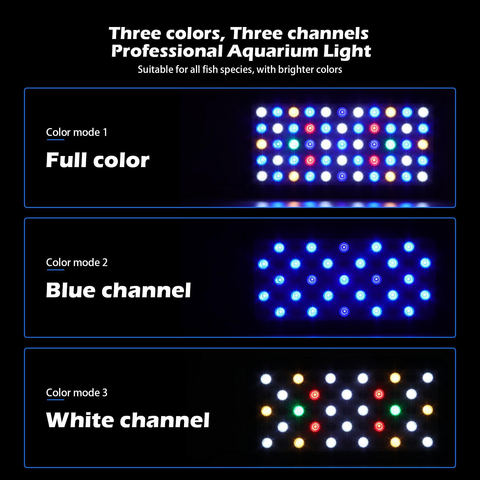 Full Spectrum Dimmable 120w LED Aquarium Light for Saltwater Corals SPS and LPS