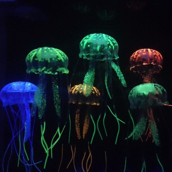 Factory silicone glowing jellyfish for sale,jellyfish for Aquarium,fish tank&aquarium decoration