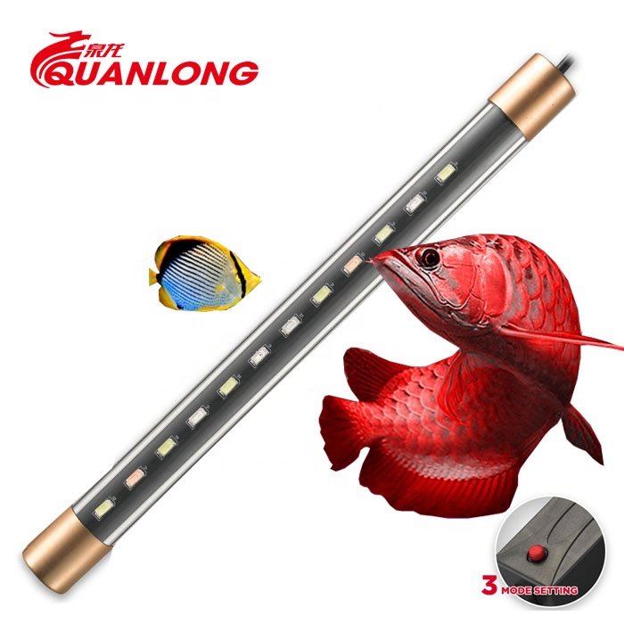 Quanlong T8 changing color led tube light marine aquarium led lighting fish tank lamp submersible wrgb aquarium light led