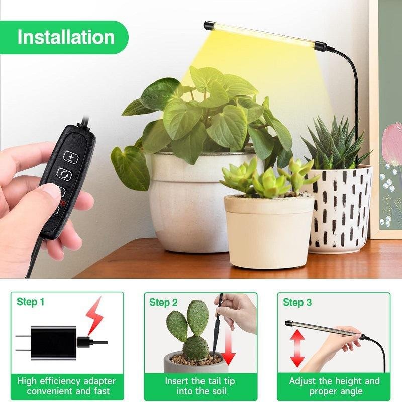 Full Spectrum LED Ground-Mounted Grow Light for Succulent & Aquarium Plants Enhancing Growth