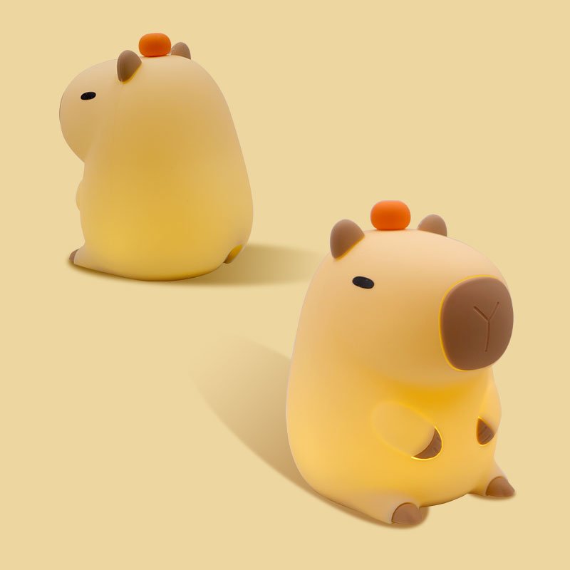 Creative Capybara aquarium dolphin with Warm sleep light Rechargeable Timing Dimming Sleep Night Lamp For Children's Room Decor