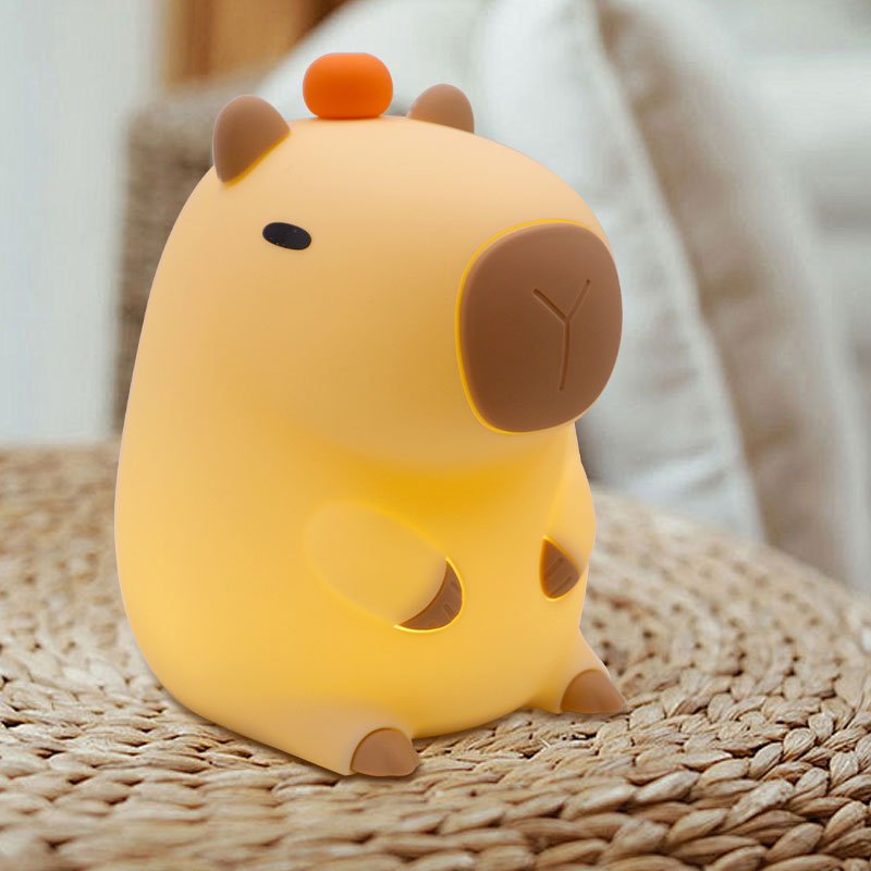 Creative Capybara aquarium dolphin with Warm sleep light Rechargeable Timing Dimming Sleep Night Lamp For Children's Room Decor