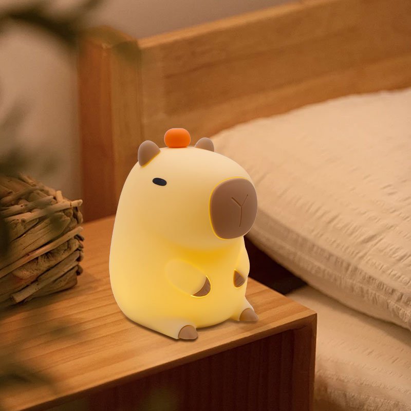 Creative Capybara aquarium dolphin with Warm sleep light Rechargeable Timing Dimming Sleep Night Lamp For Children's Room Decor