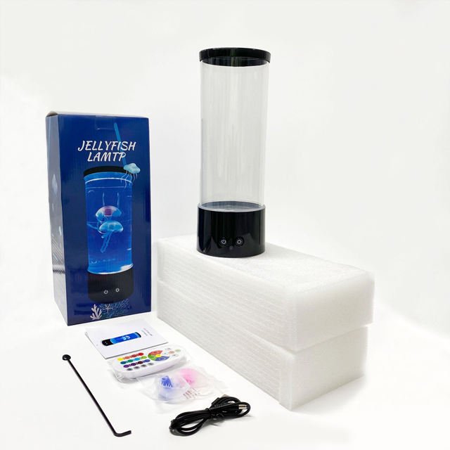 Custom Lava Lamp BT Speaker White Noise LED Jellyfish Aquarium Lamp 7 Colors Changing with 4 Light Mode Mood Night Light