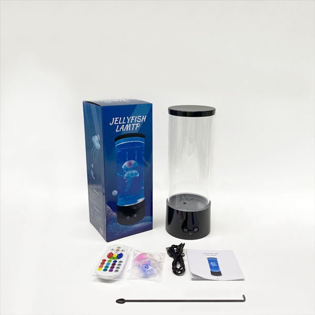 Custom Lava Lamp BT Speaker White Noise LED Jellyfish Aquarium Lamp 7 Colors Changing with 4 Light Mode Mood Night Light