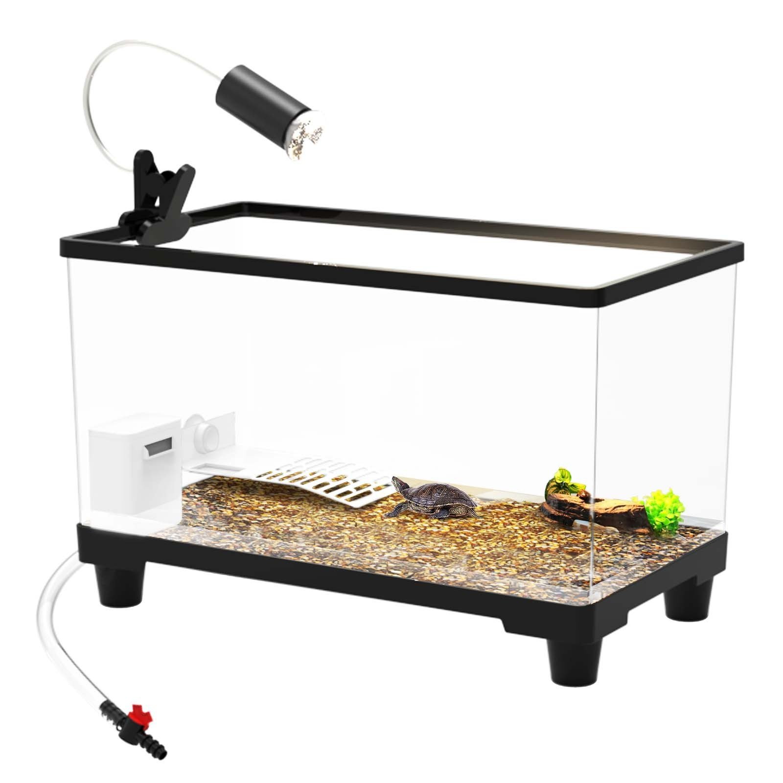 Hot Newest Transparent Color Multifunctional Turtle Tank With Sunbed