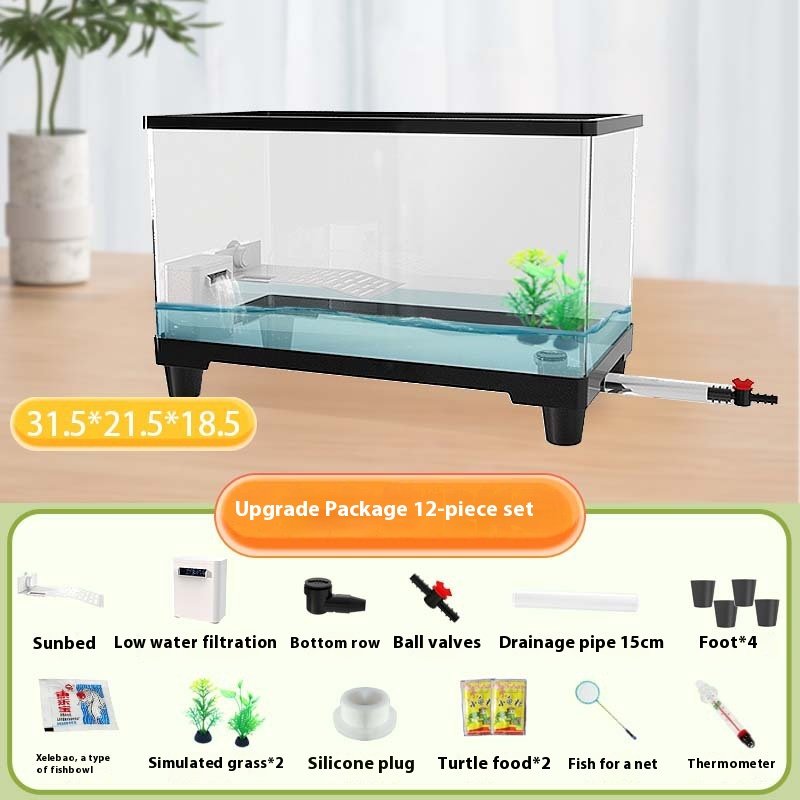 Hot Newest Transparent Color Multifunctional Turtle Tank With Sunbed