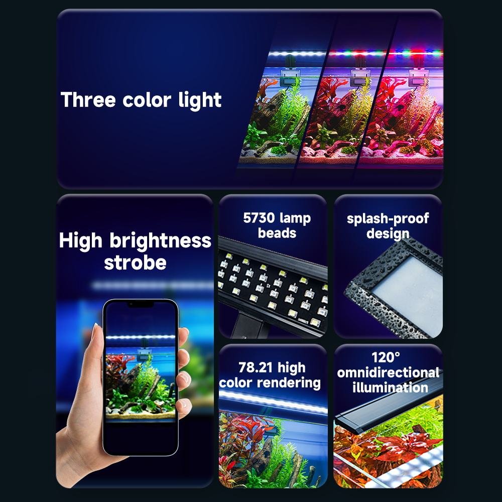 Yee Wholesale Price 5W 7W 9W 12W marine Full spectrum Led Aquarium Light Lamp Fish Tank Aquatic Plant Light