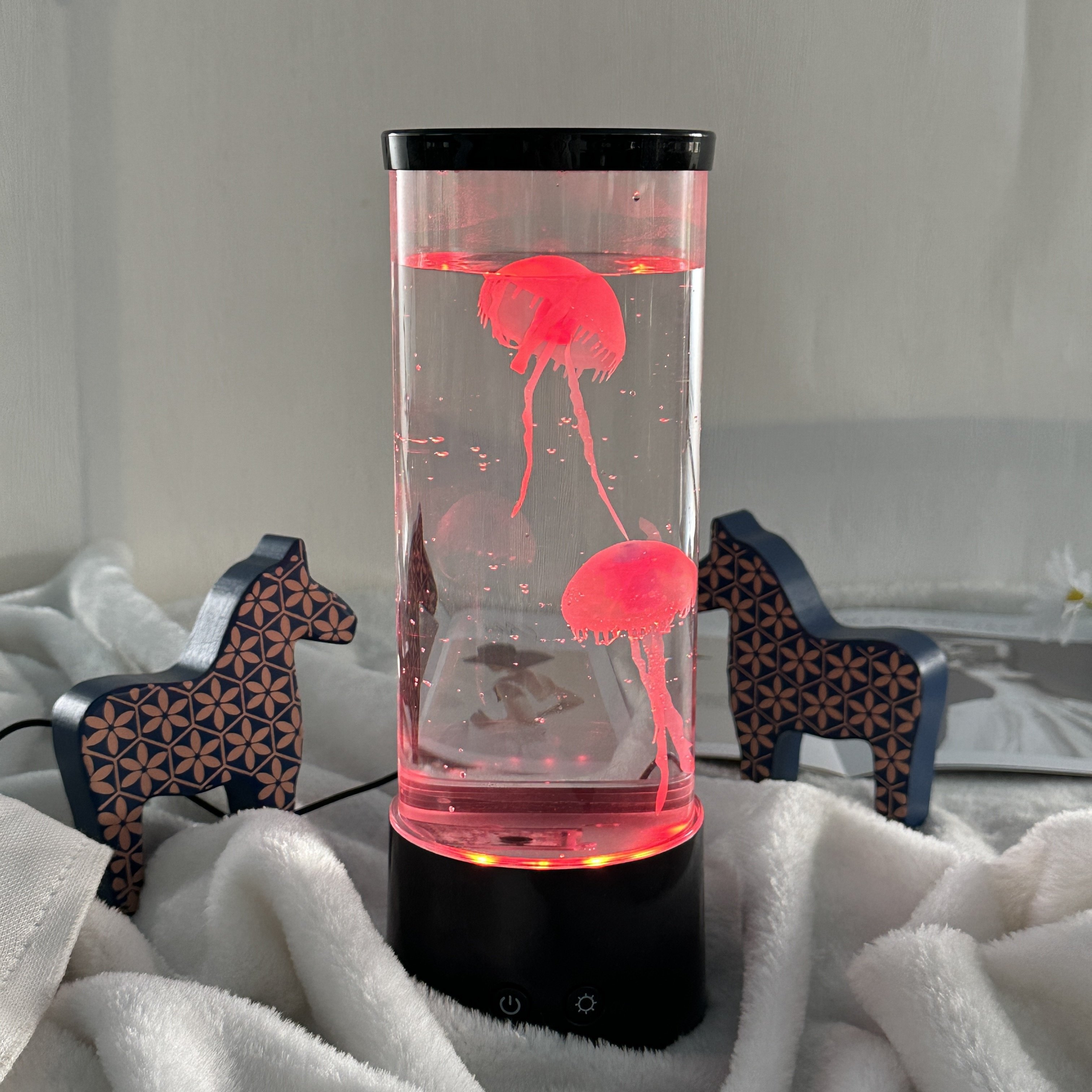 LED Jelly fish lamp USB rechargeable Artificial aquarium Jellyfish atmosphere lamp LED decoration table lamp