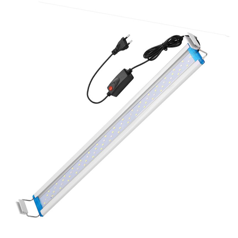 Ultra thin White& Blue LED Aquarium Lamp 18CM 28CM 38CM 48CM 58CM Aquatic Landscaping Lamp Fish Tan Bracket Light