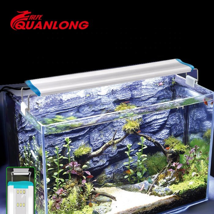 Quanlong reef fish tank light led aquarium lighting color changing clip on aquarium light for live plant tank