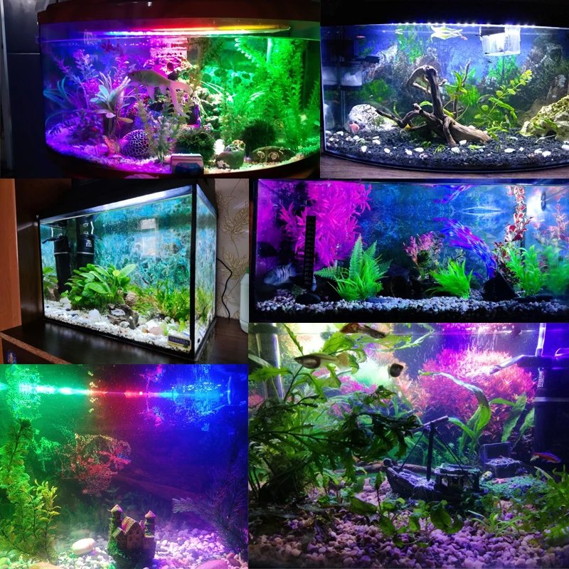 Waterproof Aquarium Fish Tank Light Brightening Lamp Tube DC12v Led Aquatic Lamp