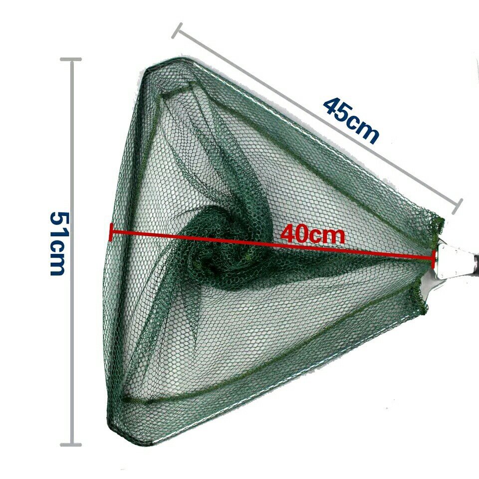 Aluminum alloy mesh triangle telescopic fishing net can be folded portable mesh