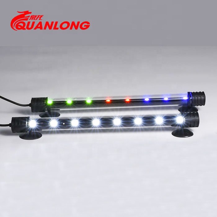 Quanlong cheap T4 20 40 60 80 100 120 150 180 submersible aquarium accessory led light WRGB marine fish tank lamp