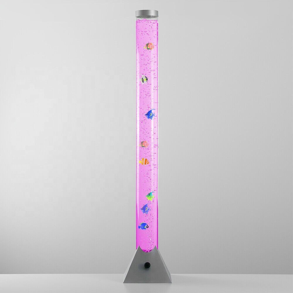 2023 Novelty fish lamp Color changing LED aquarium Bubble Fish Water Tube Floor Lamp water bubble lamp