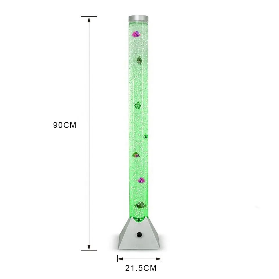 2023 Novelty fish lamp Color changing LED aquarium Bubble Fish Water Tube Floor Lamp water bubble lamp