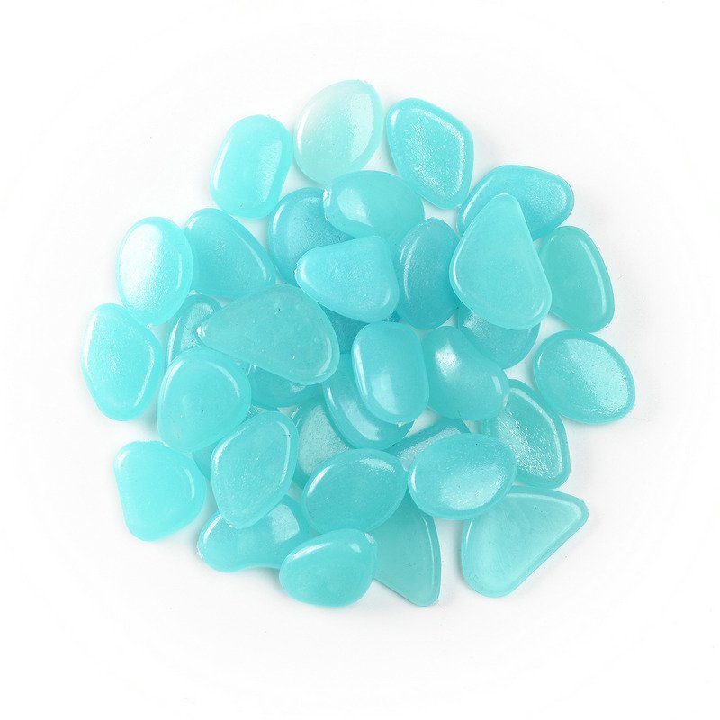 Fish tank landscape luminous stone aquarium resin ultra bright artificial luminous stone pebbles wholesale fluorescent stone