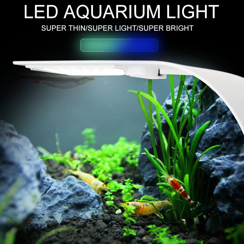 Super Slim LED Aquarium Light Lighting Plants Grow Light 10W Aquatic Plant Waterproof Clip-on Lamp For Fish Tanks Accessories