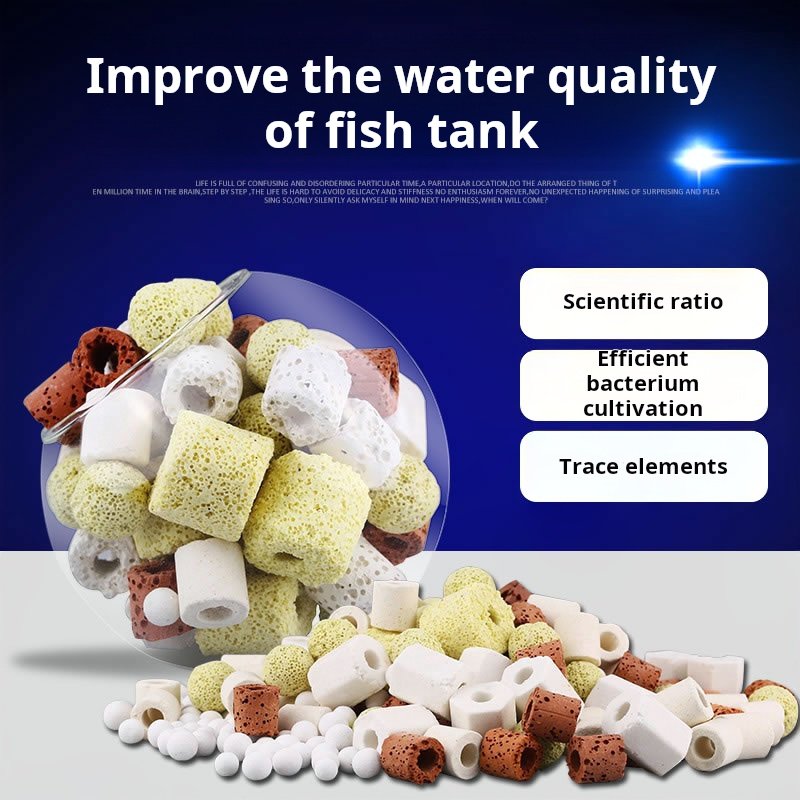 Fish Tank Aquarium bacteria house seven-in-one filter material ceramic ring bacteria ball water purification material new bag