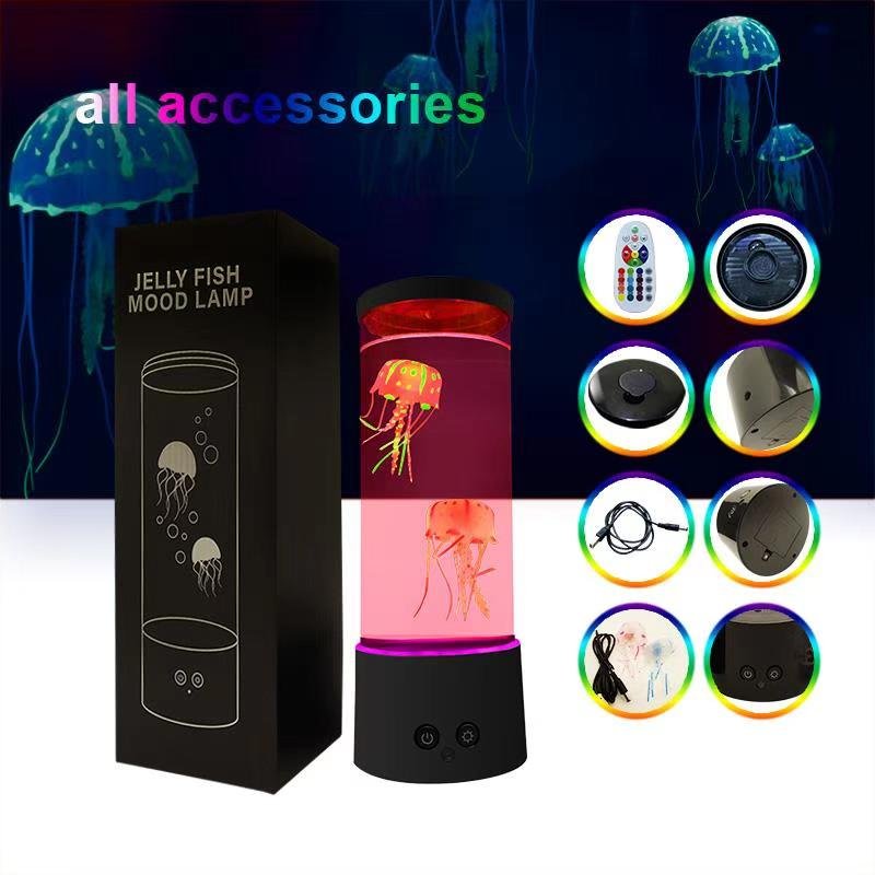 Water feature brush-less Jellyfish lamp Aquarium mood lamp for home and office gift
