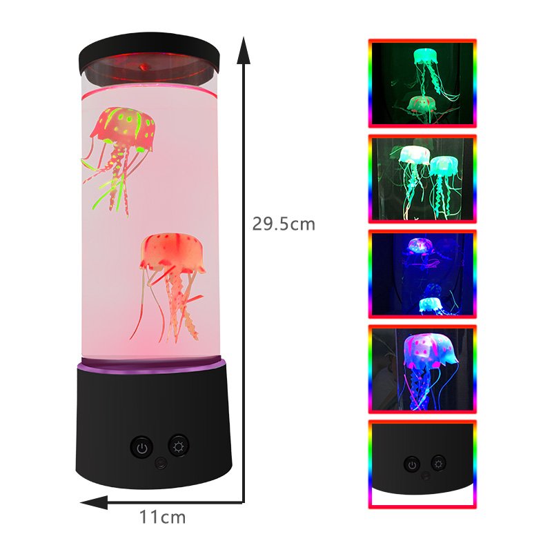 Water feature brush-less Jellyfish lamp Aquarium mood lamp for home and office gift