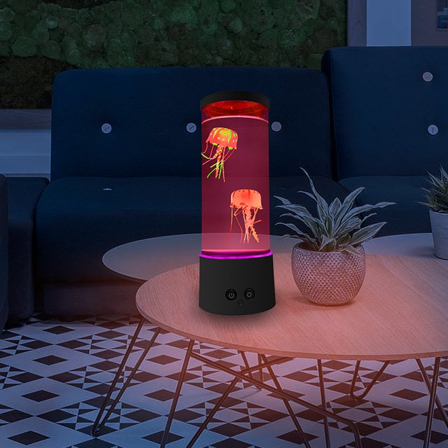 Water feature brush-less Jellyfish lamp Aquarium mood lamp for home and office gift
