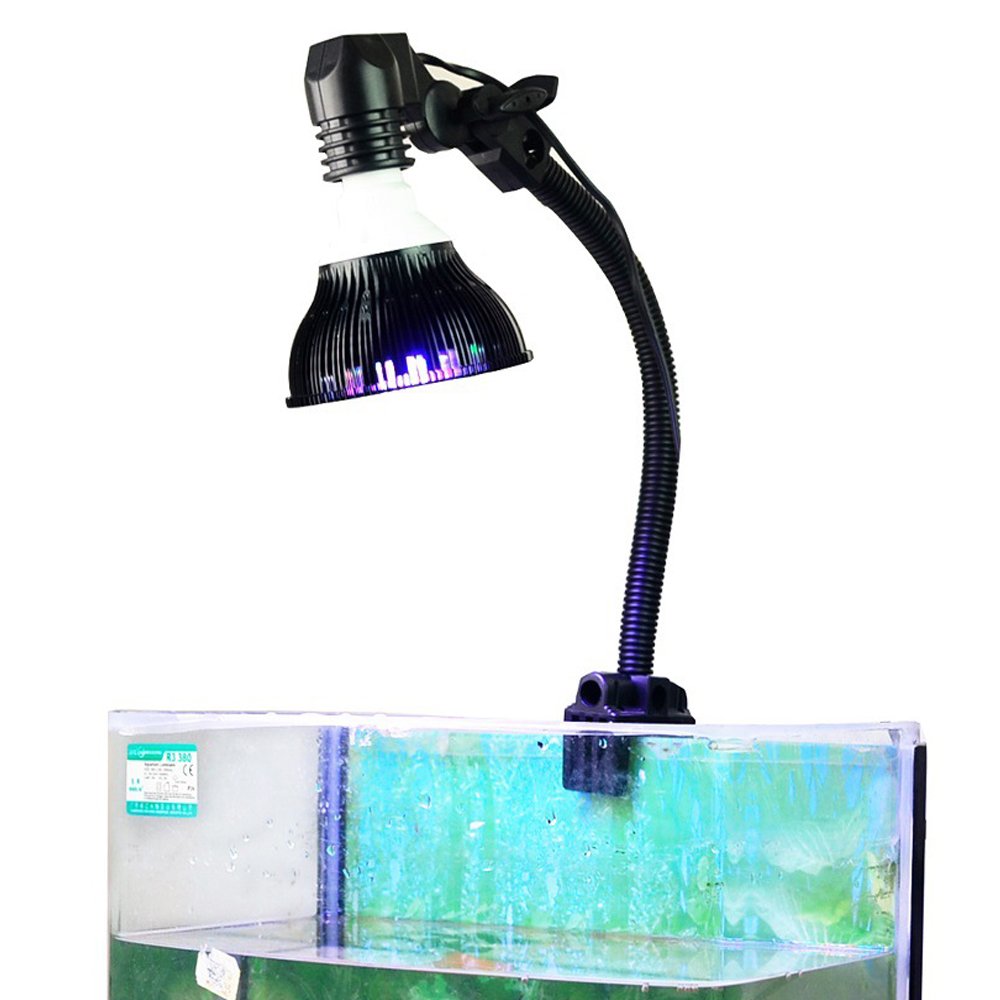 PAR38 Spot saltwater marine lights Full Spectrum 8500k aquarium led lighting With adjustable bracket arm